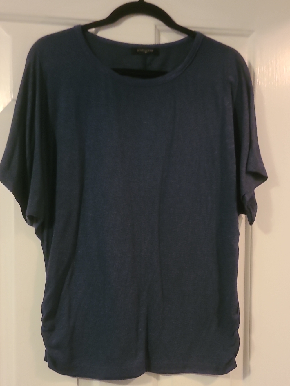Simple Blue Jean Color Short Sleeve Tunic Size M